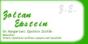 zoltan epstein business card